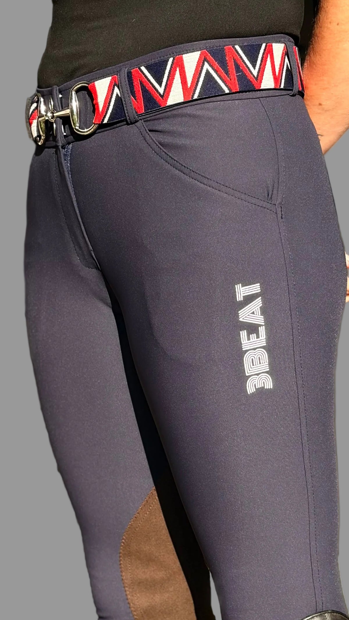 Knee patch breeches