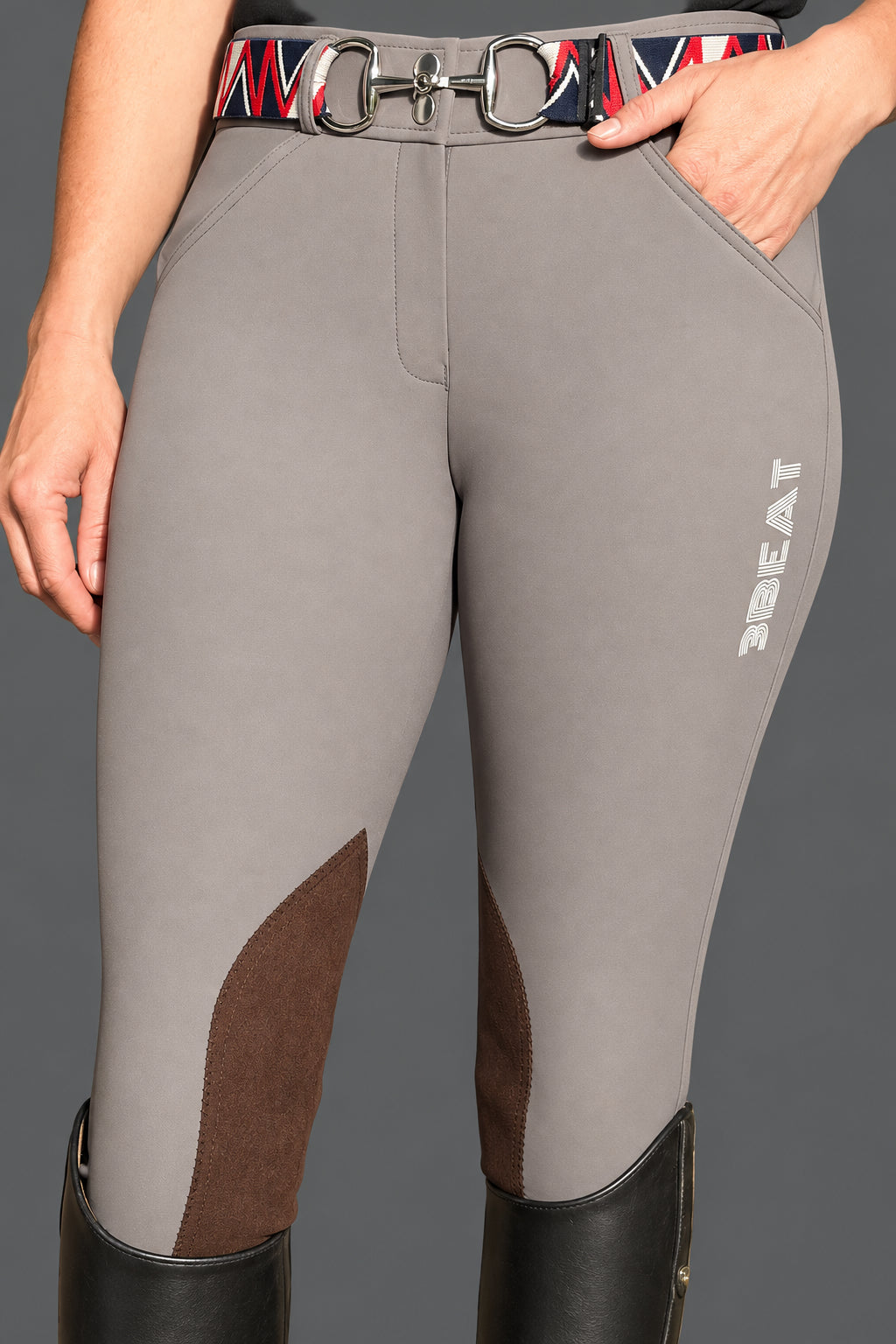 Knee patch breeches