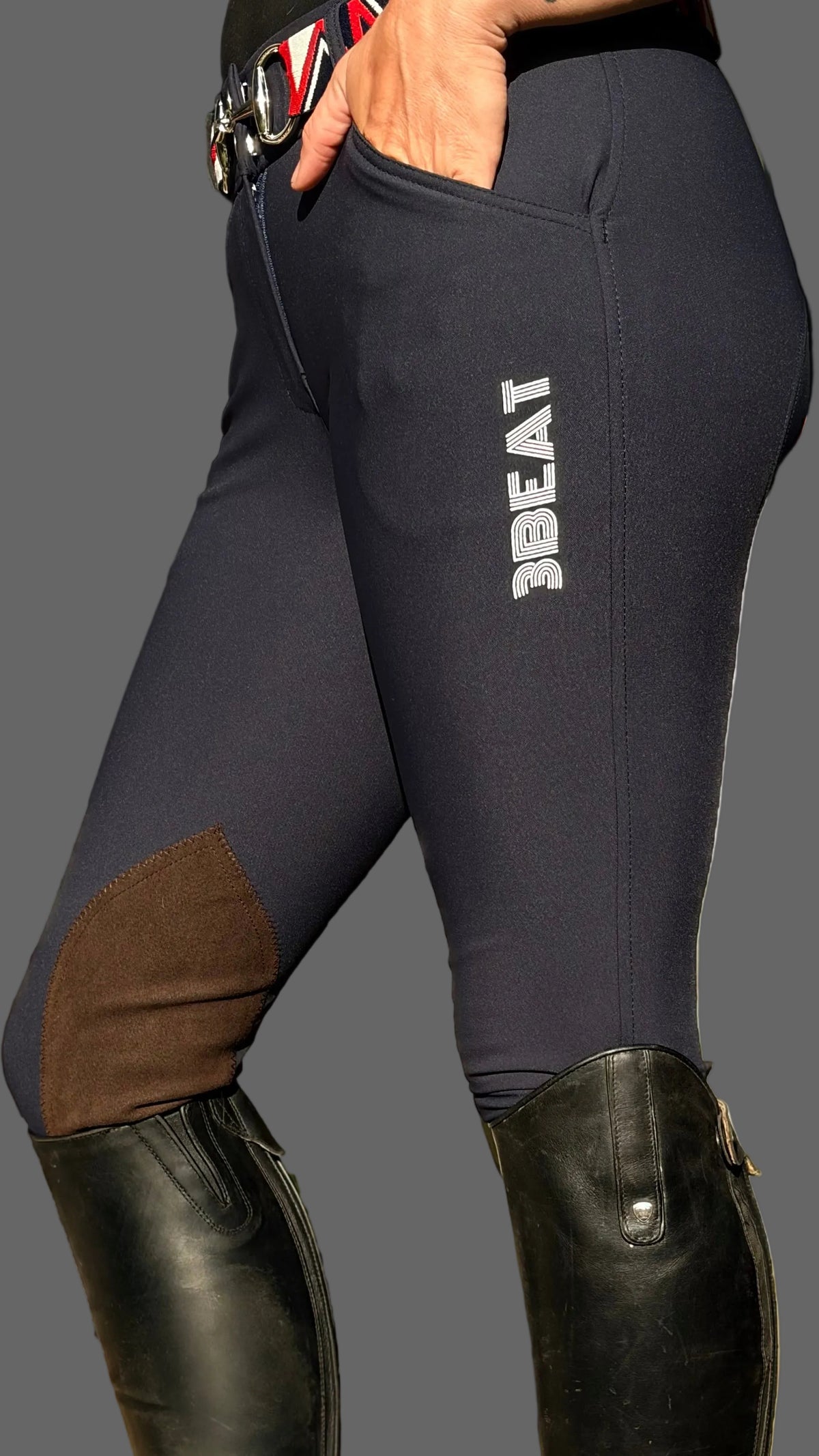 Knee patch breeches