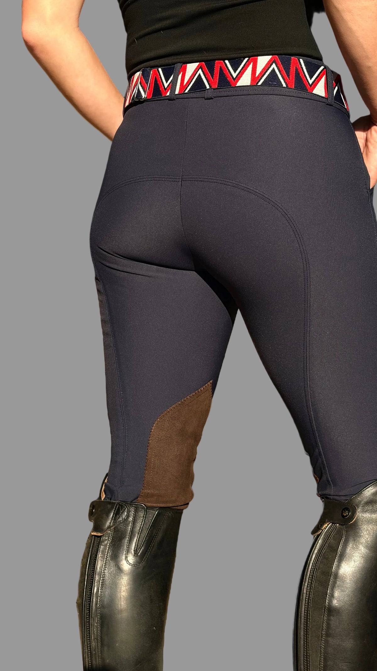 Knee patch breeches