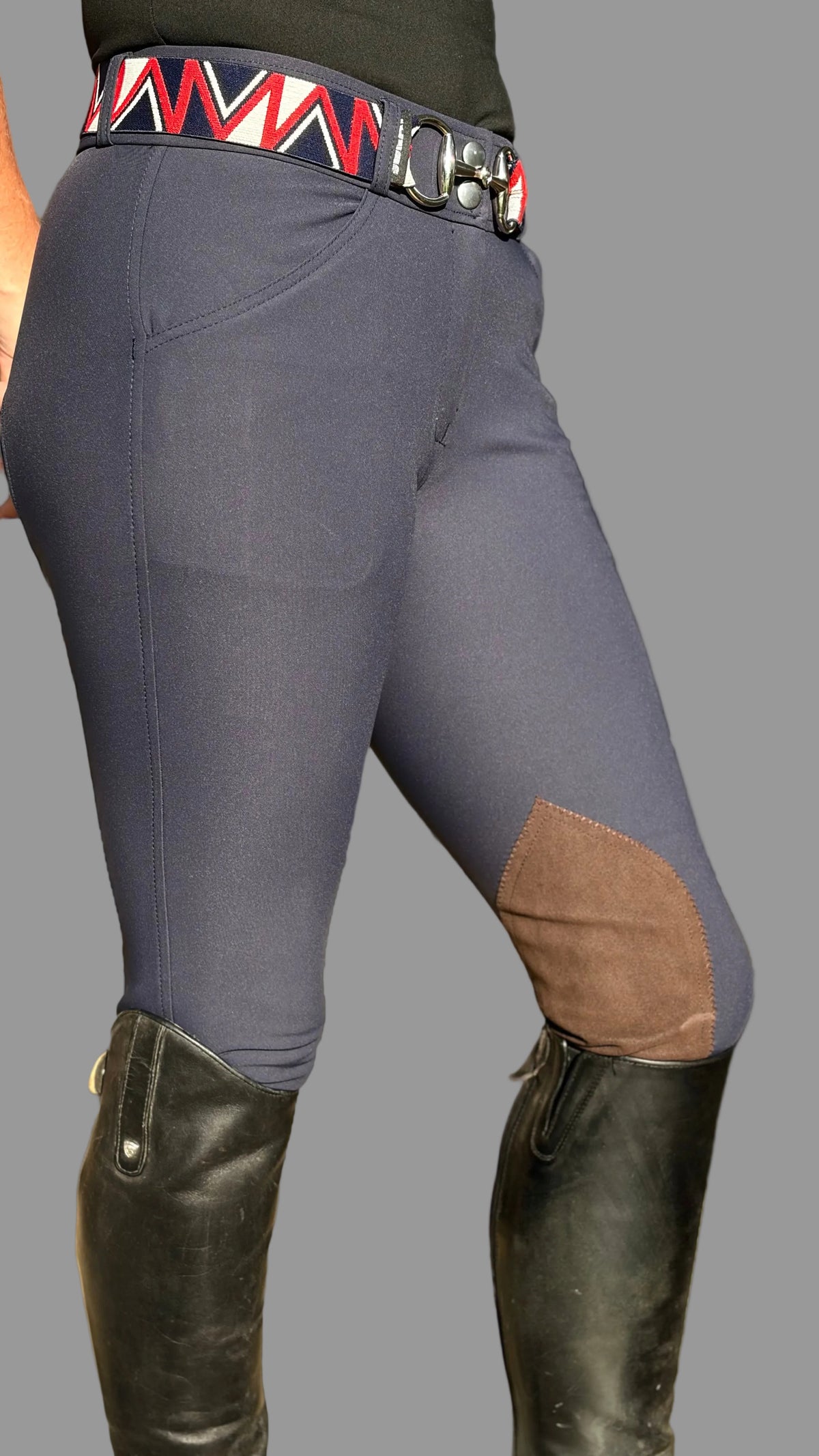 Knee patch breeches