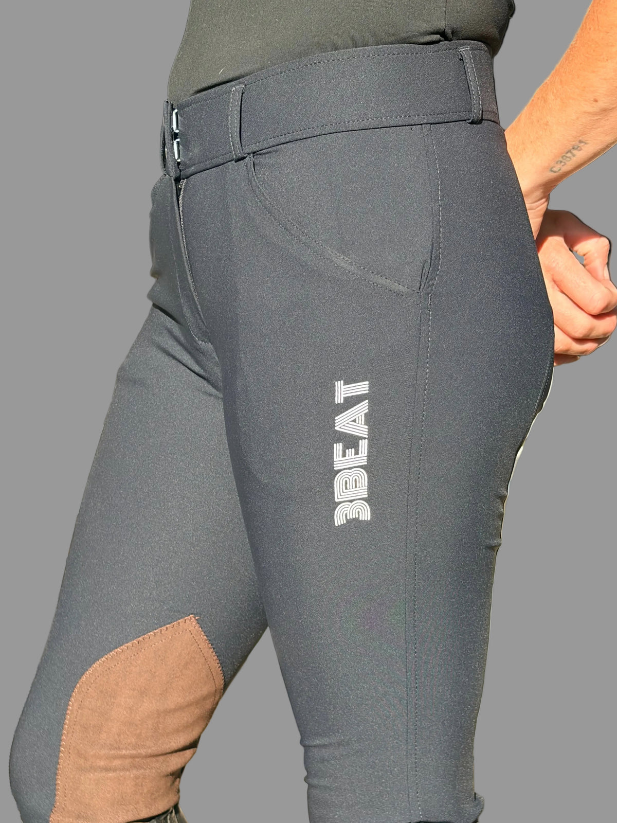 Knee patch breeches